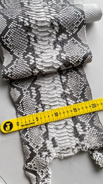 Python skin, black and white 368 cm (available for cut from 20cm)