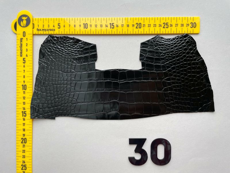 Лоскут шкіри крокодила, чорний 000000923 фото