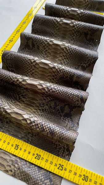 Python skin, dark khaki 112 cm (available for cut from 20cm)