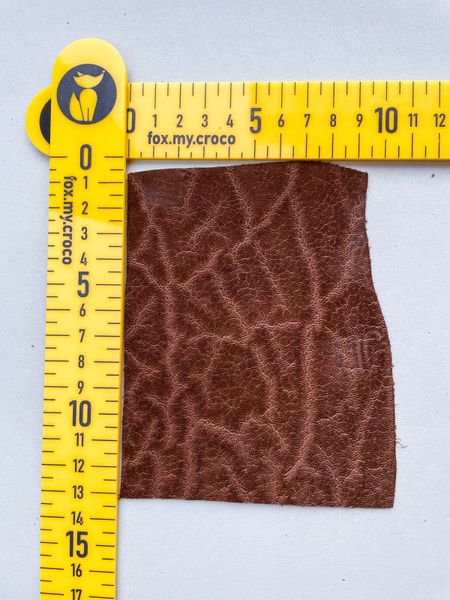 Elephant leather piece, cognac