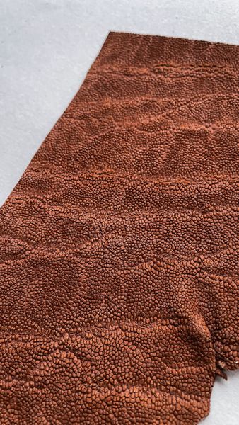 Elephant leather piece, cognac