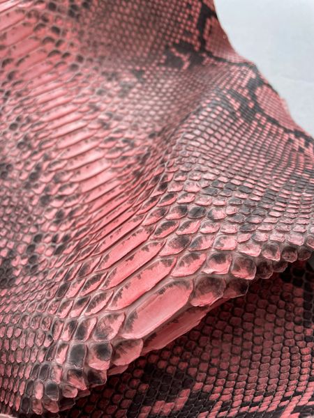 Python skin, warm pink 115 сm (available for cut from 20cm)