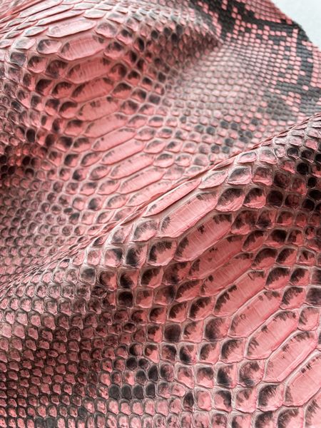 Python skin, warm pink 115 сm (available for cut from 20cm)