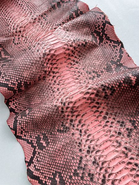 Python skin, warm pink 115 сm (available for cut from 20cm)