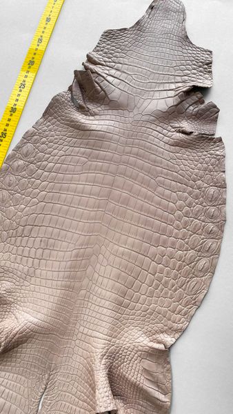 Шкура нільського крокодила таупе, 33 см 000000096 фото