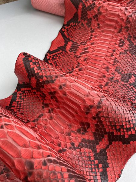 Python skin, red 262 сm (available for cut from 20cm)