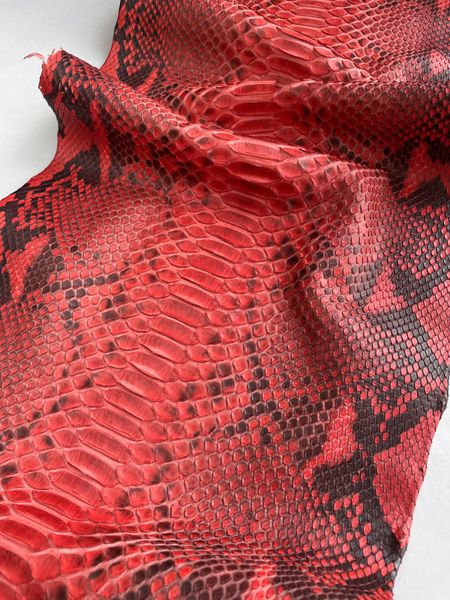 Python skin, red 262 сm (available for cut from 20cm)