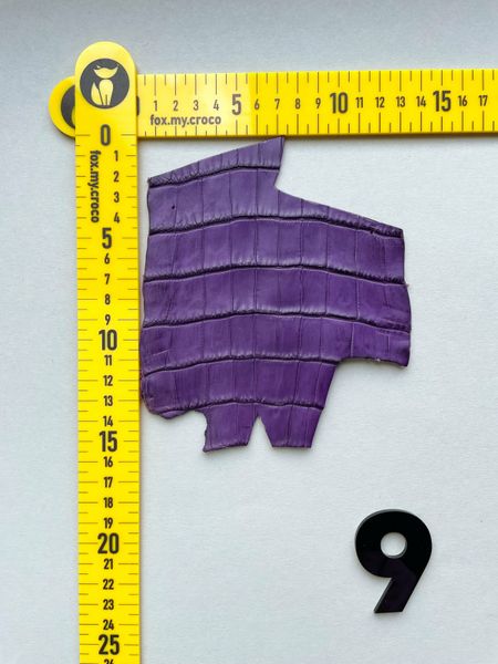 Crocodile leather piece, violet