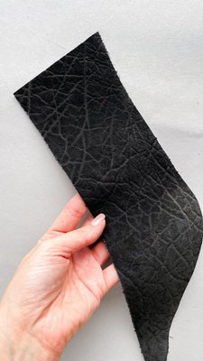 Elephant leather piece, black, shade #4