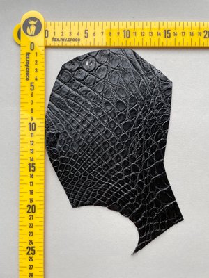Лоскут шкіри крокодила, чорний 000000945 фото