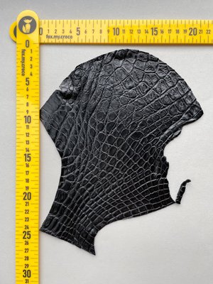 Лоскут кожи крокодила, черный 000000946 фото