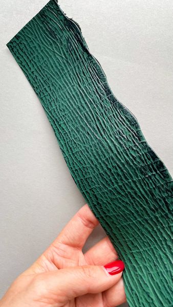 Shark leather piece, green