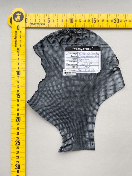 Лоскут шкіри крокодила, чорний 000000946 фото