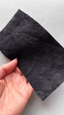 Elephant leather piece, black 2