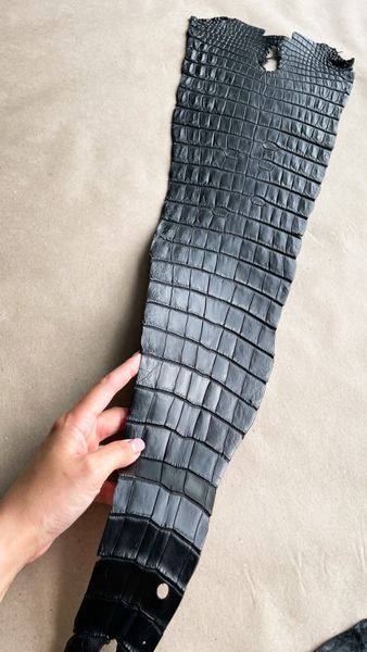 Crocodiles' tail, black color, shade 4