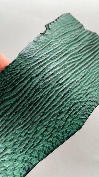 Shark leather piece, green